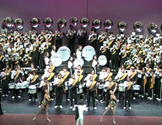 Mustang Band on stage