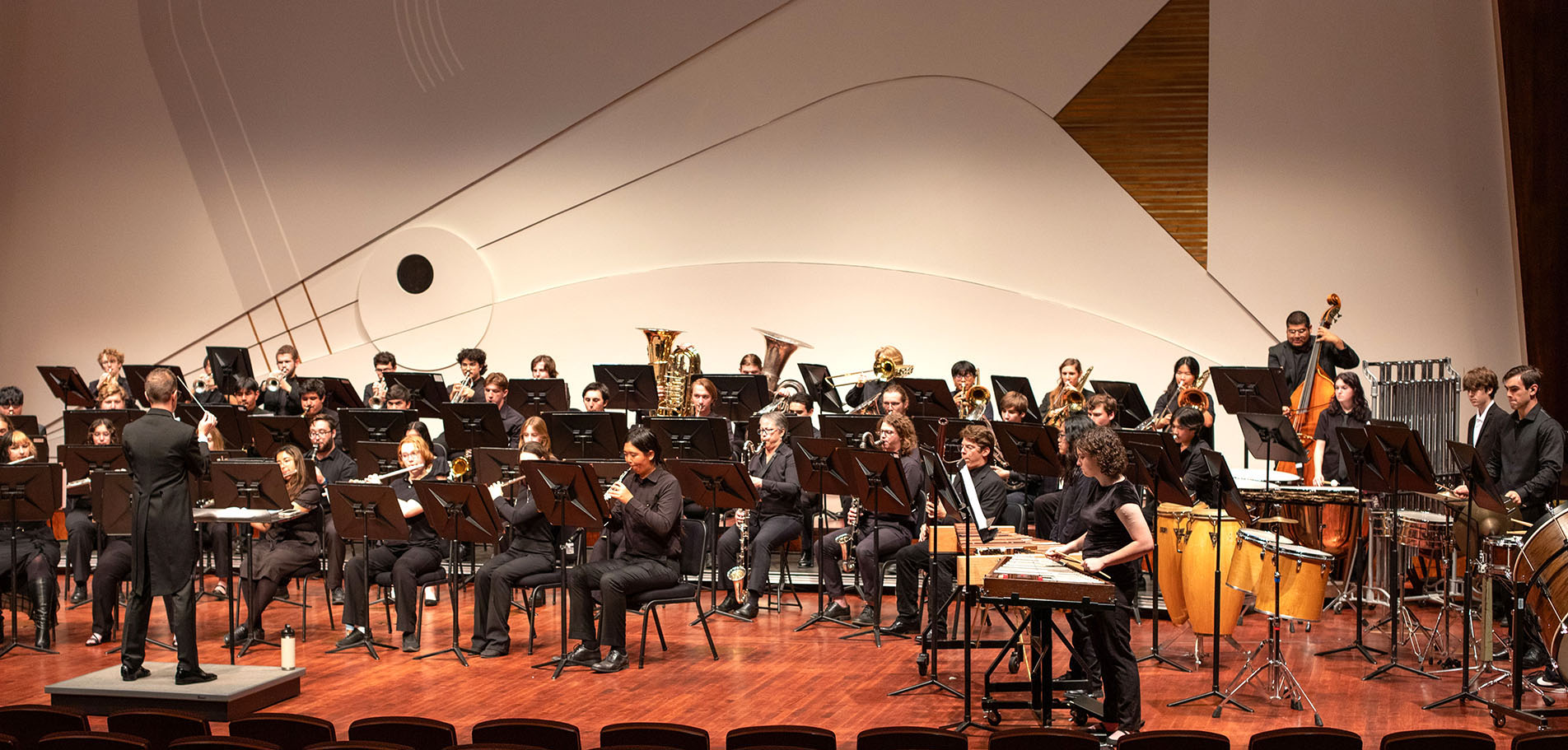 Wind Orchestra on stage