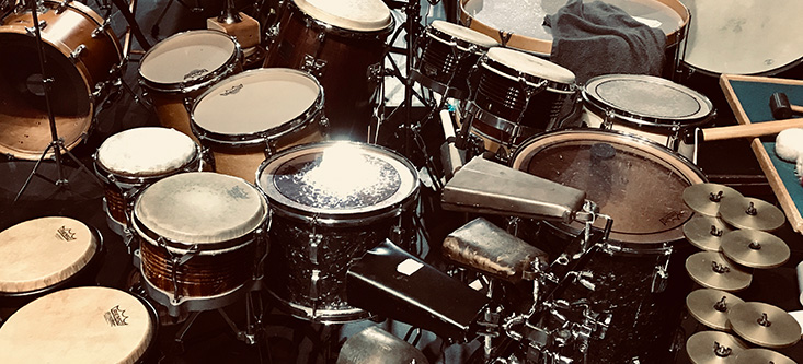 drums backstage